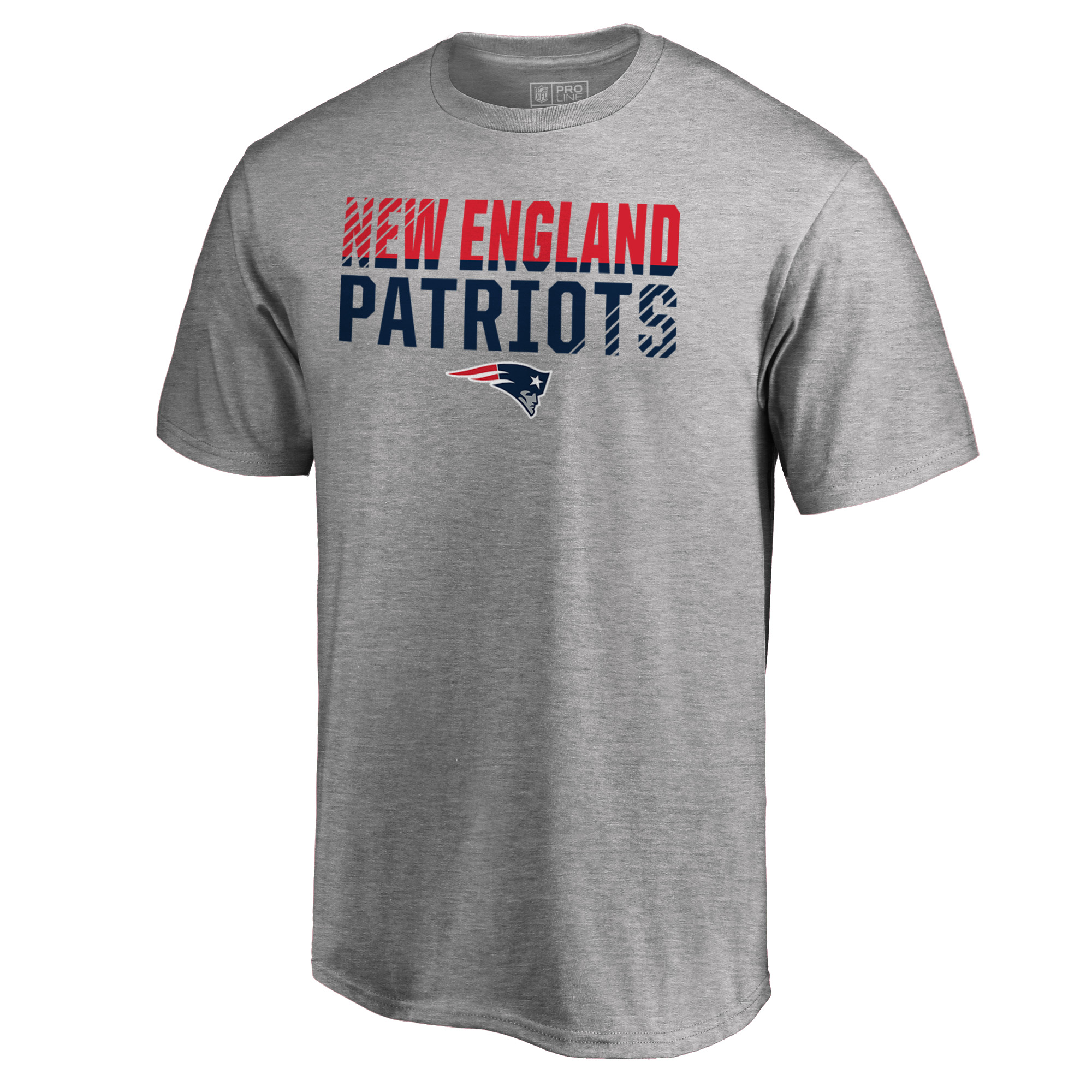 Fanatics Mto Label Men's Ash New England Patriots Iconic Collection Fade Out T-Shirt - Heather Gray