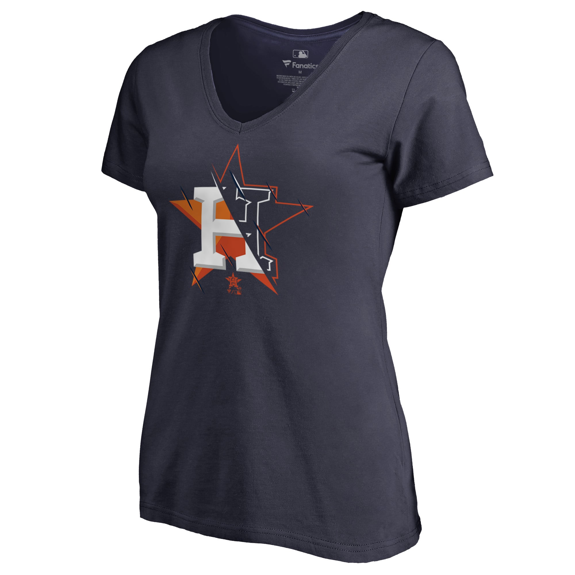 Women's Navy Houston Astros X-Ray V-Neck T-Shirt