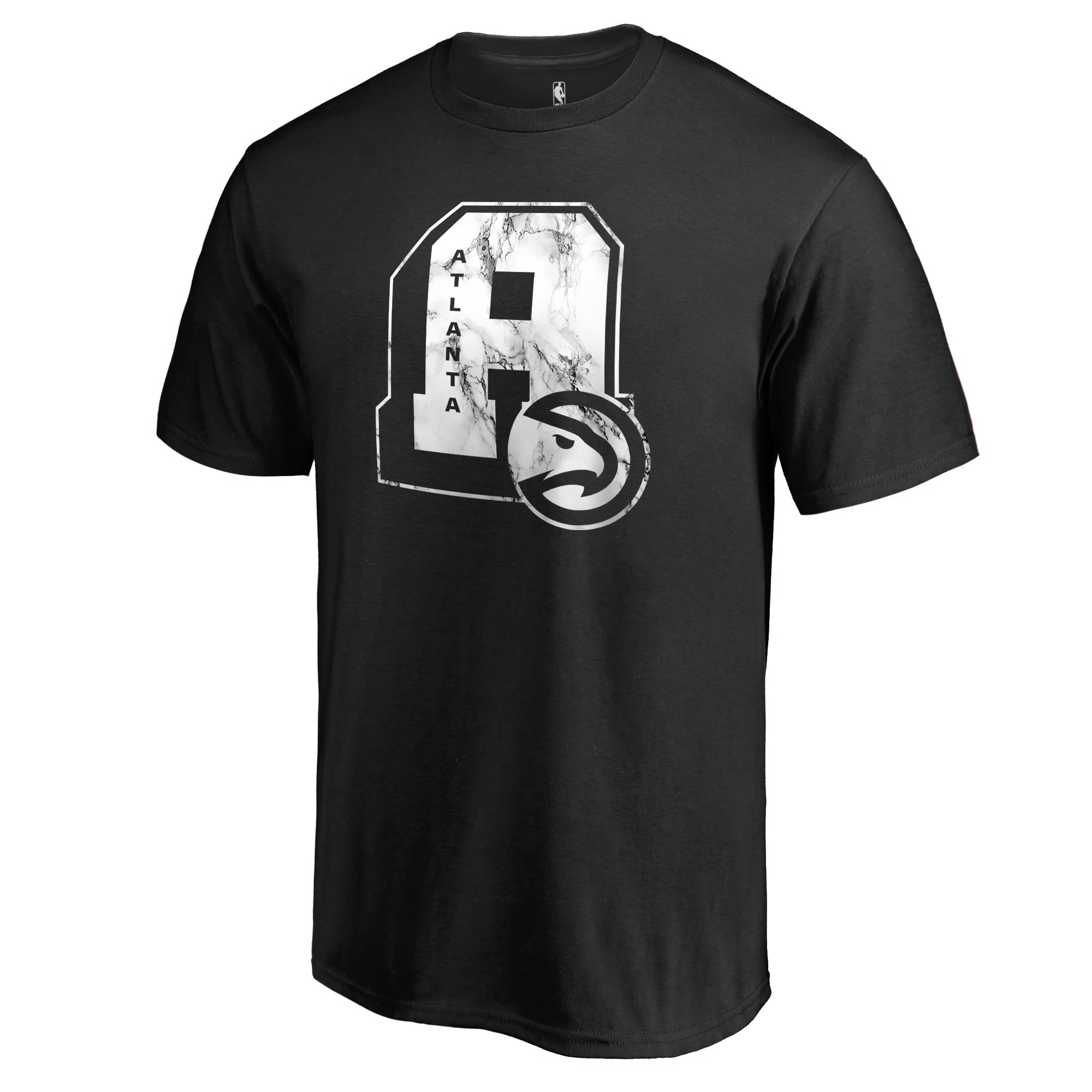 Men's Black Atlanta Hawks Letterman T-Shirt