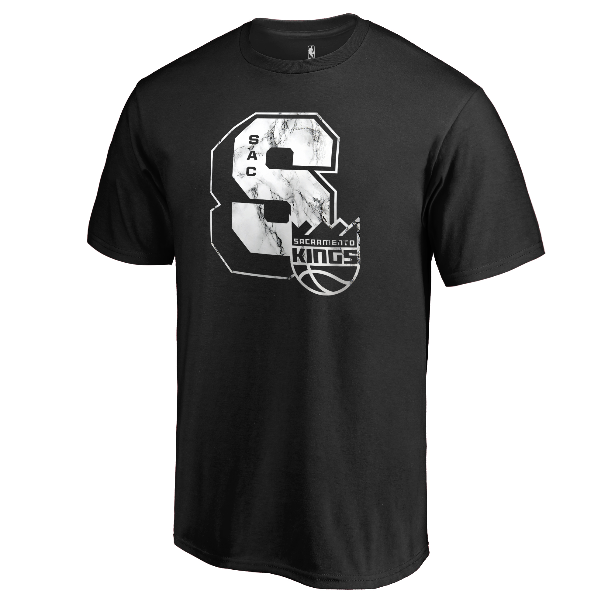 Men's Black Sacramento Kings Letterman T-Shirt