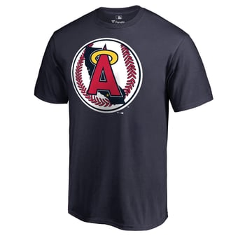 Men's Navy California Angels Cooperstown Collection Vintage Forbes T-Shirt