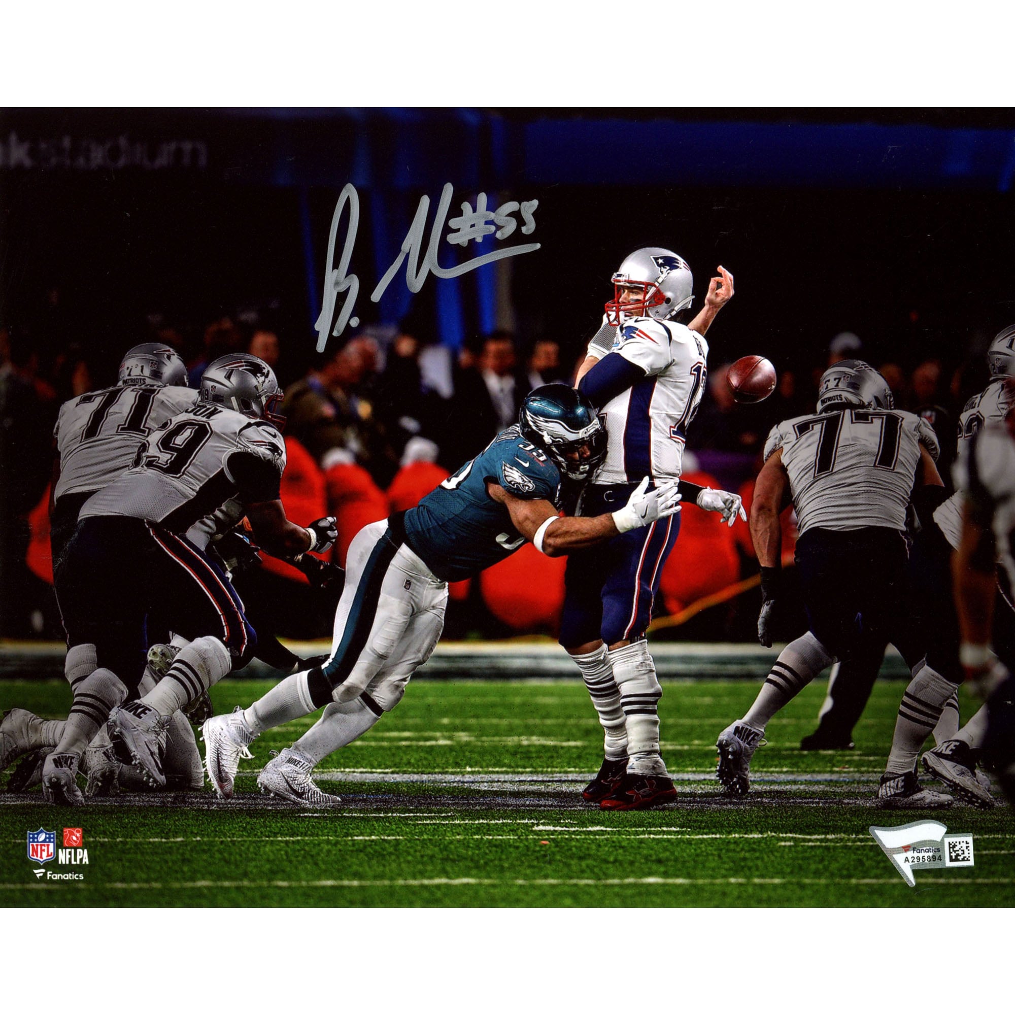 Brandon Graham Philadelphia Eagles Autographed 8" x 10" Sack Fumble Super Bowl LII Champions Photograph