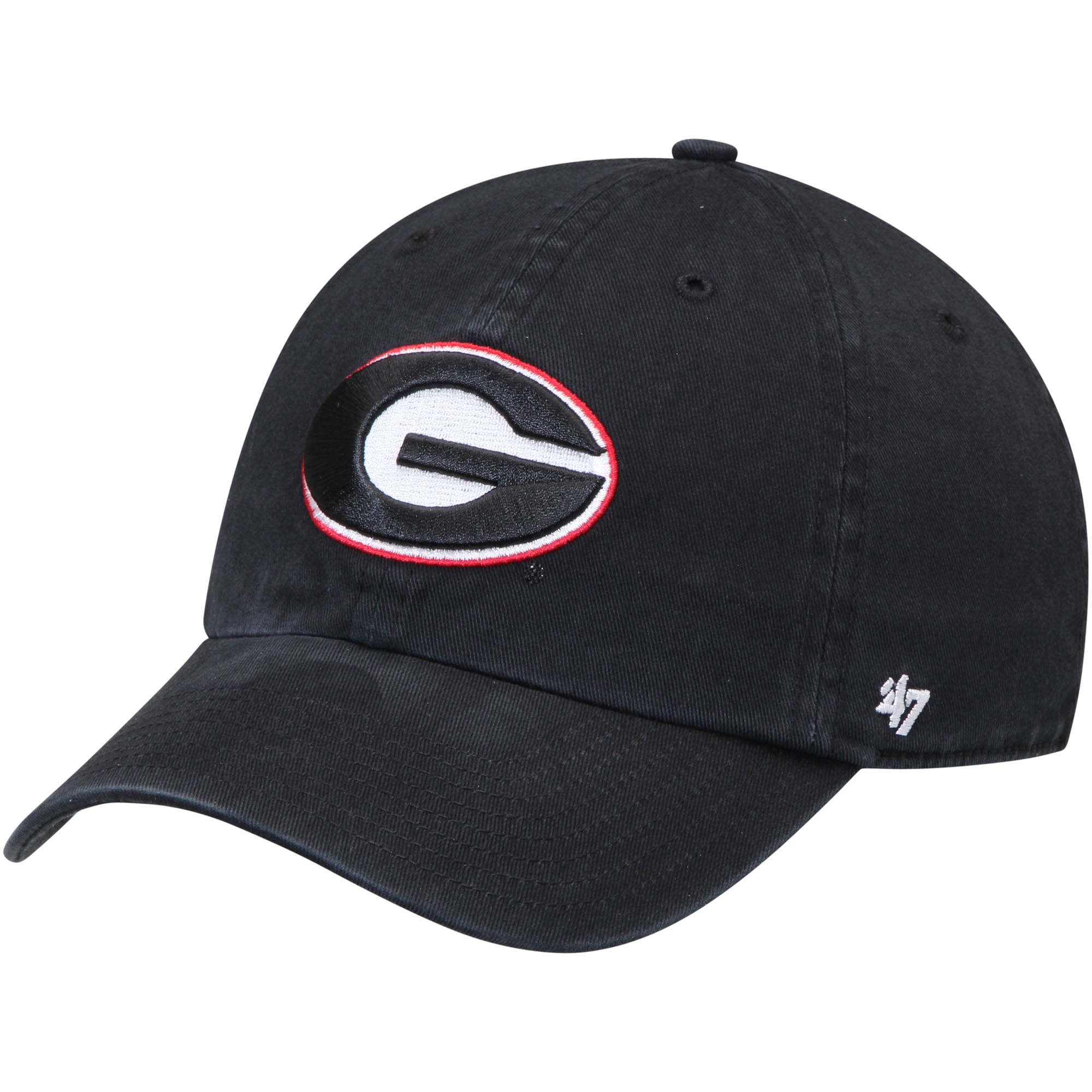 Men's '47 Black Georgia Bulldogs Clean Up Adjustable Hat