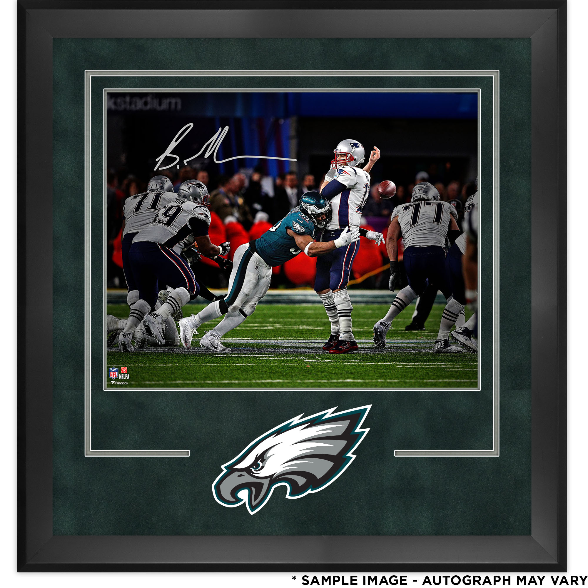 Brandon Graham Philadelphia Eagles Deluxe Framed Autographed 16" x 20" Sack Fumble Super Bowl LII Champions Photograph