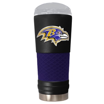 Black Baltimore Ravens 24oz. Powder Coated Draft Travel Mug