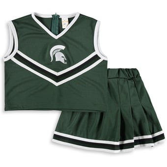 Girls Toddler Green Michigan State Spartans Two-Piece Cheer Set