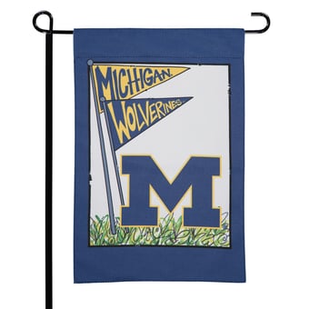 Michigan Wolverines 12" x 18" Mascot Double-Sided Garden Flag
