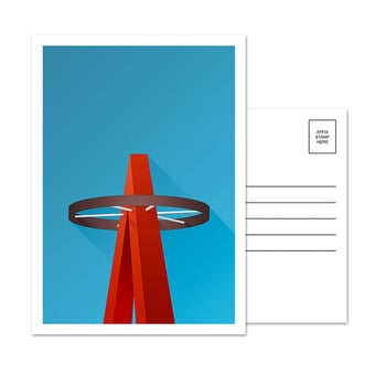 Los Angeles Angels Angel Stadium Big Halo 5-Pack Minimalist Postcard Set