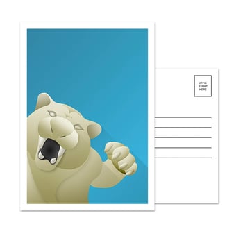 Detroit Tigers Comerica Park White Tiger 5-Pack Minimalist Postcard Set