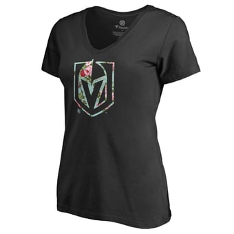 Women's Black Vegas Golden Knights Lovely V-Neck T-Shirt