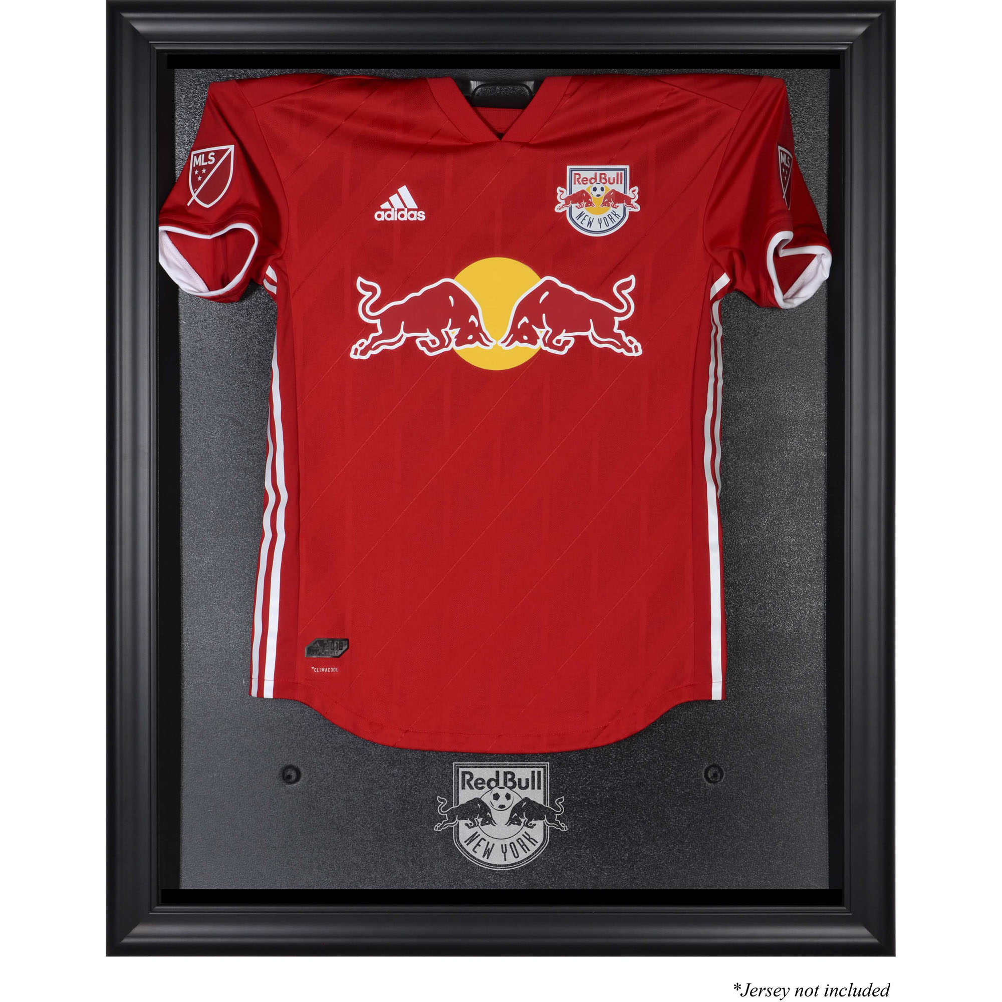 New York Red Bulls Black Framed Team Logo Jersey Display Case New York Red Bulls Black Framed Team Logo Jersey Display Case