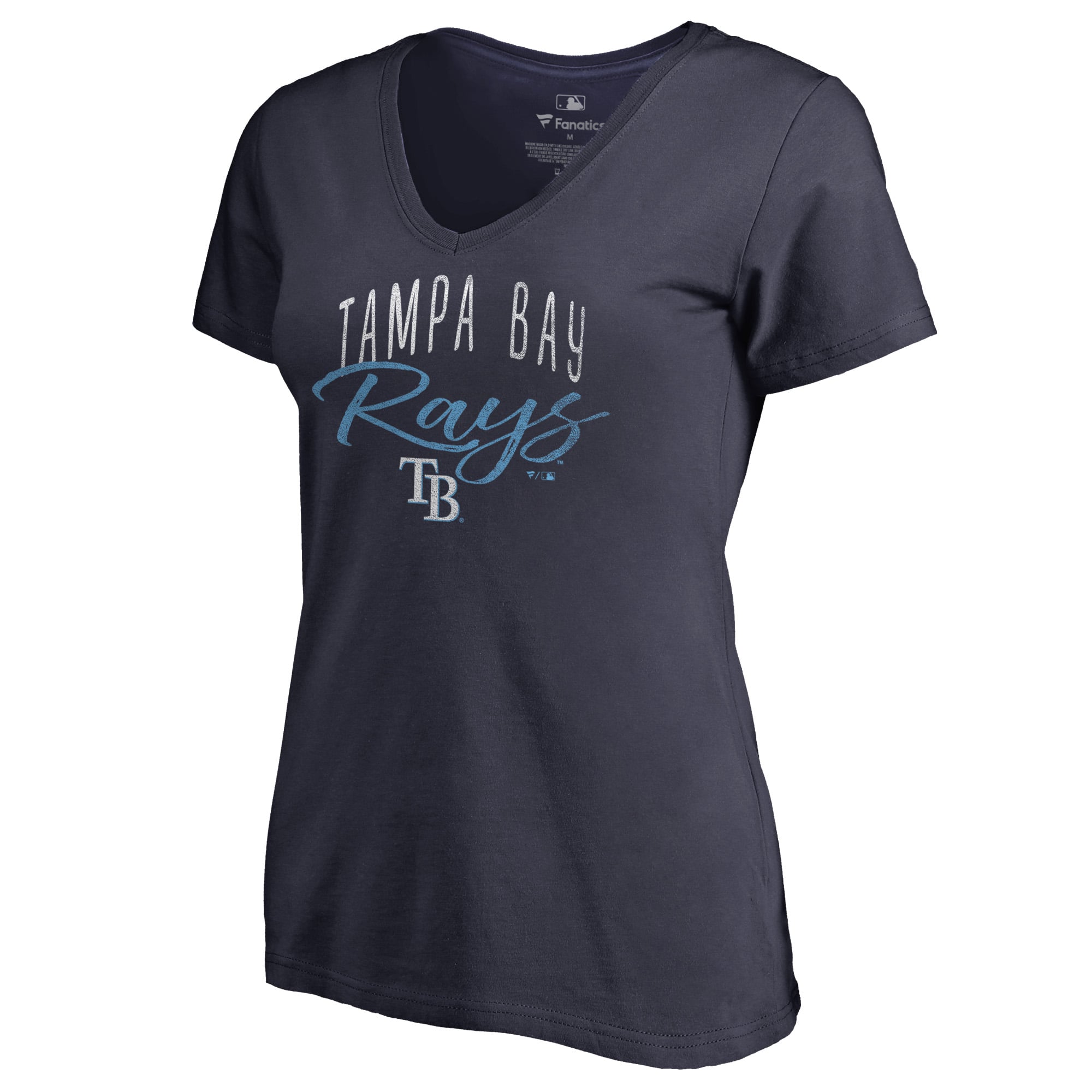 Women's Navy Tampa Bay Rays Graceful V-Neck T-Shirt