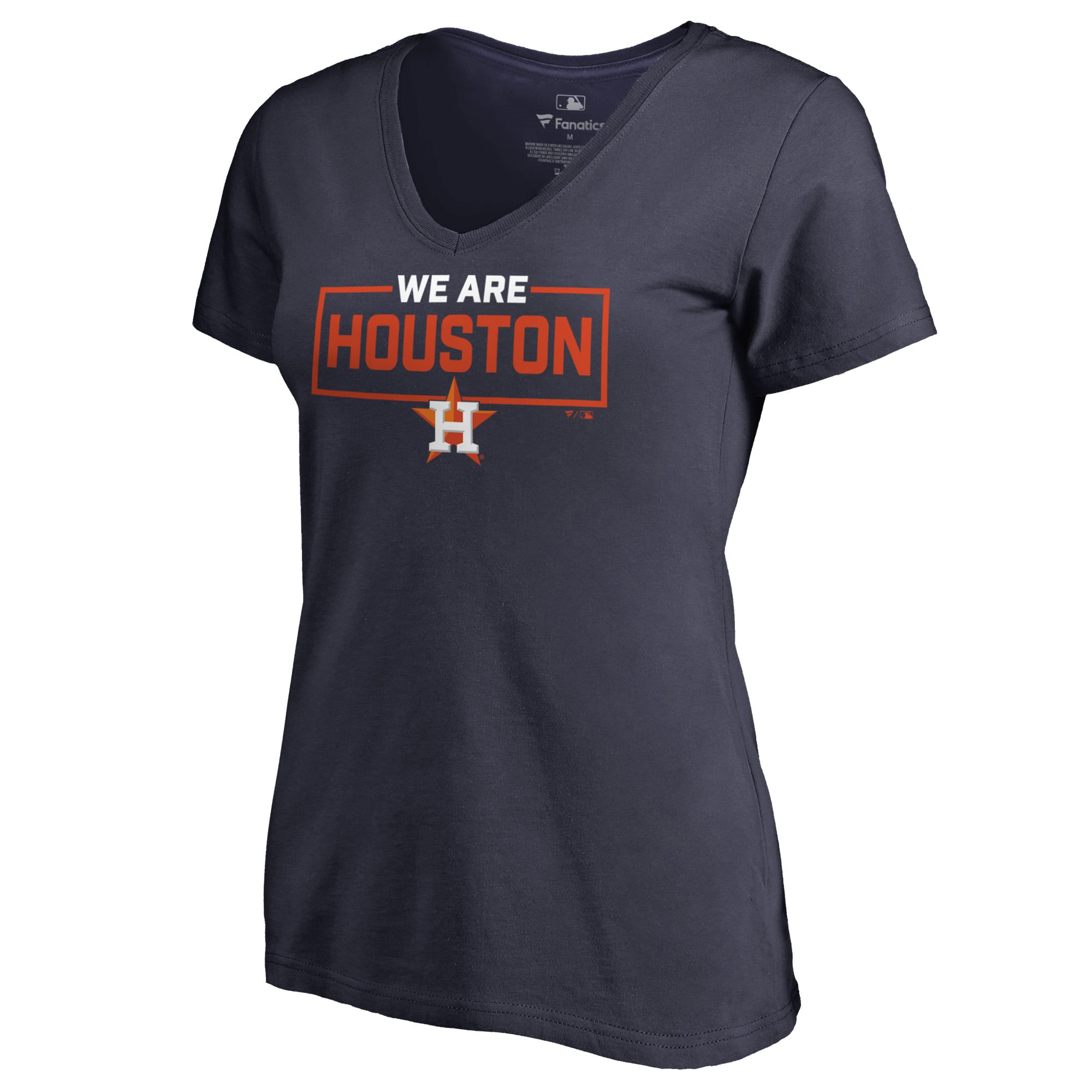 Women's Navy Houston Astros We Are Icon V-Neck T-Shirt