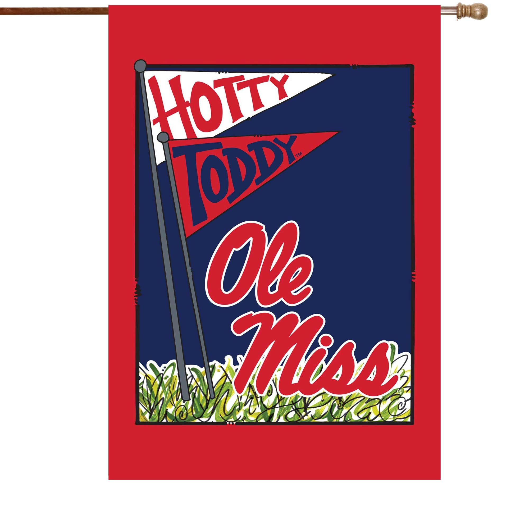 Ole Miss Rebels 28" x 40" Double-Sided House Flag