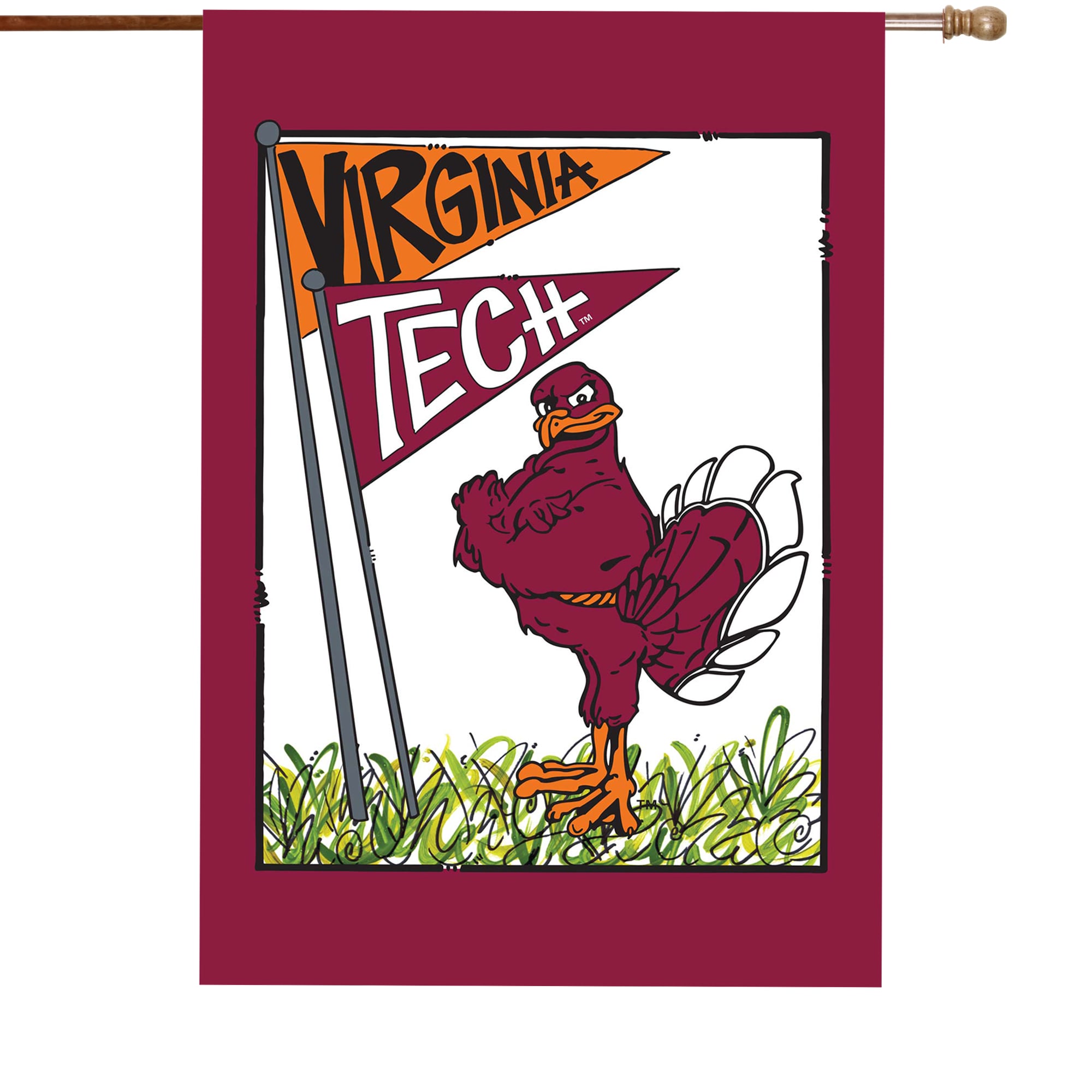 Virginia Tech Hokies 28" x 40" Double-Sided House Flag