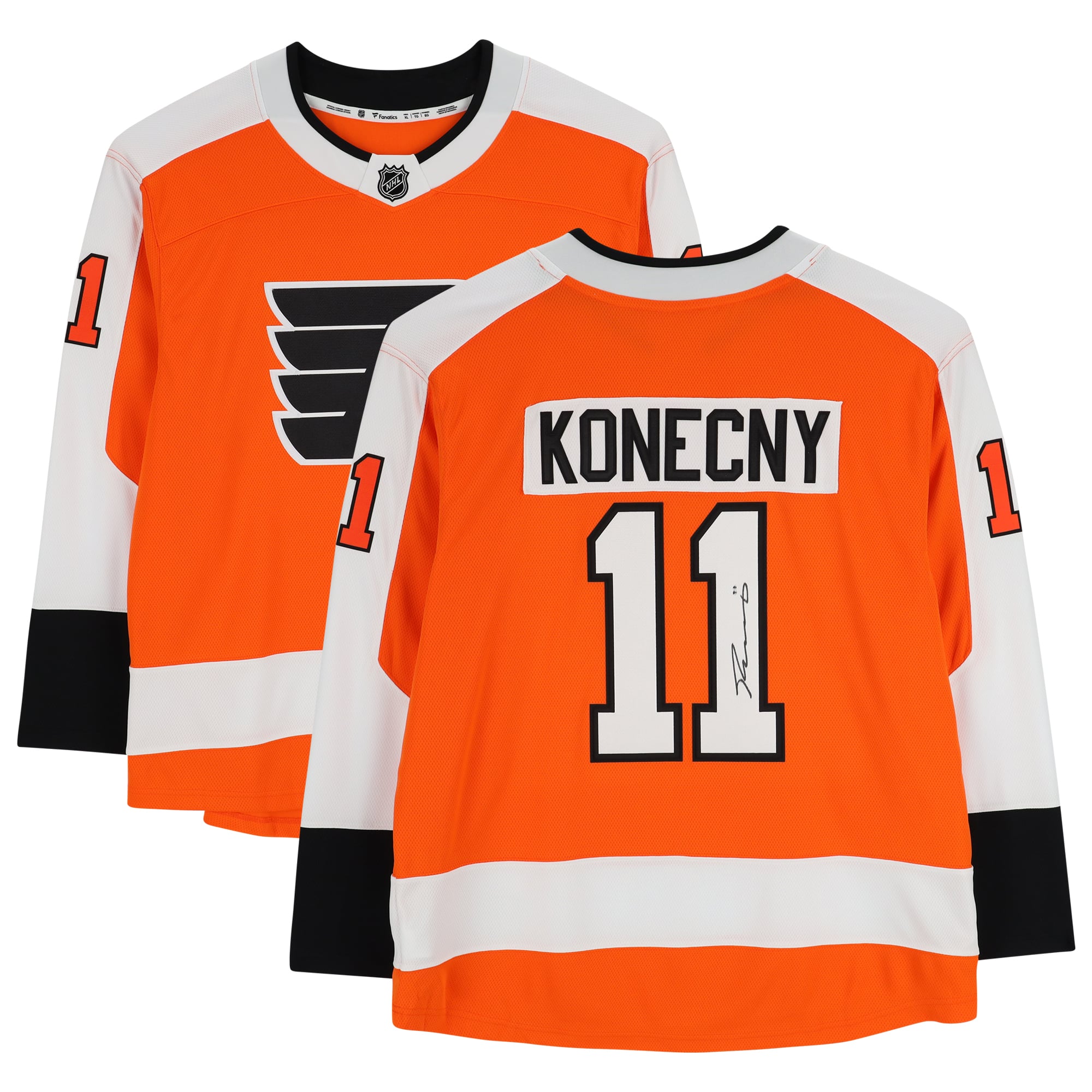 Travis Konecny Philadelphia Flyers Autographed Orange Fanatics Breakaway Jersey
