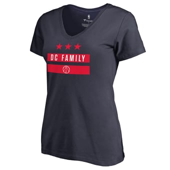 Women's Navy Washington Wizards Hometown Collection DC Family V-Neck T-Shirt