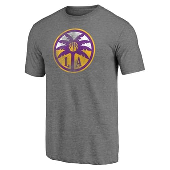 Men's Gray Los Angeles Sparks Distressed Team Tri-Blend T-Shirt