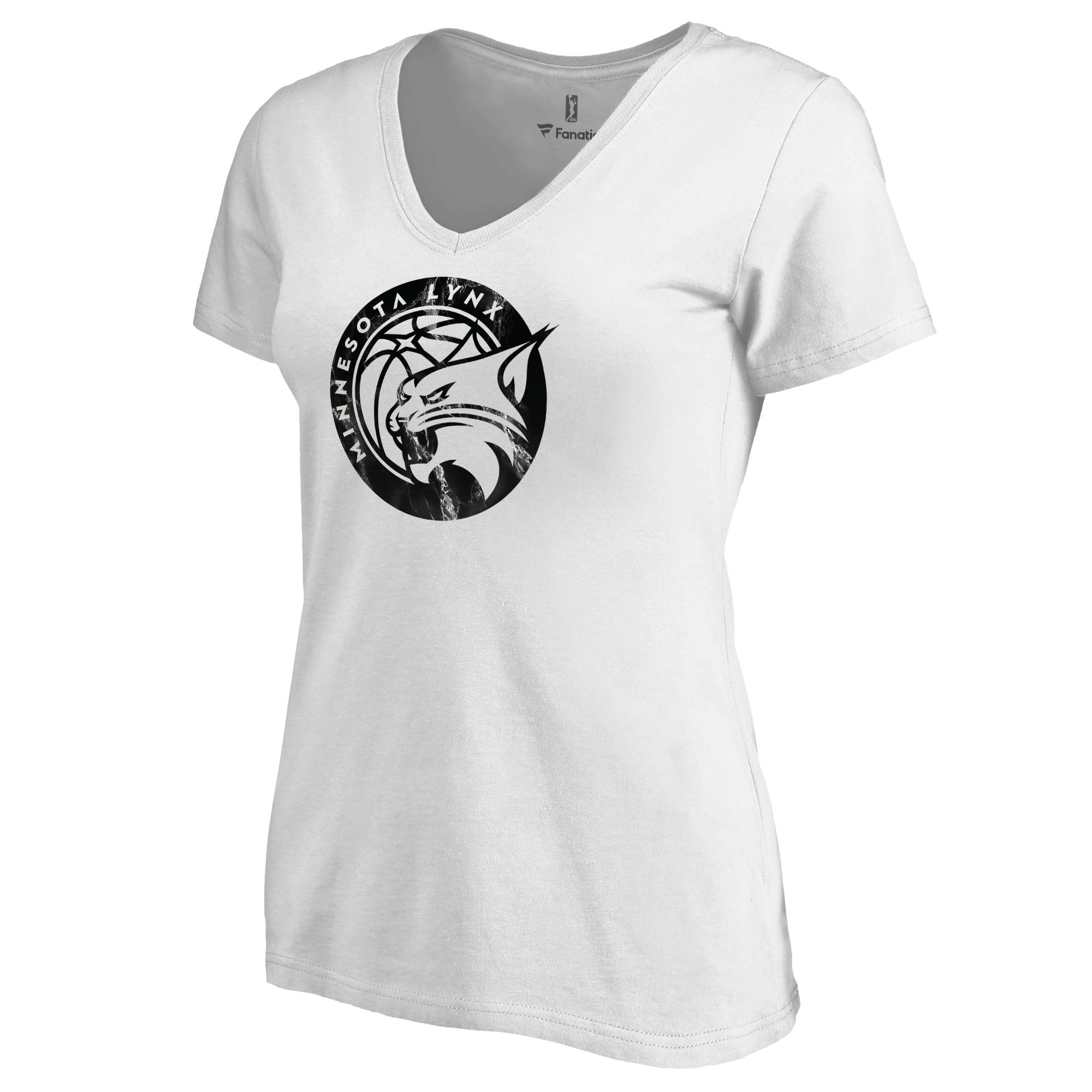 Women's White Minnesota Lynx Marble V-Neck T-Shirt