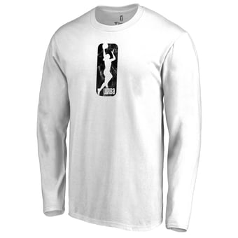 Men's White WNBA Marble Long Sleeve T-Shirt