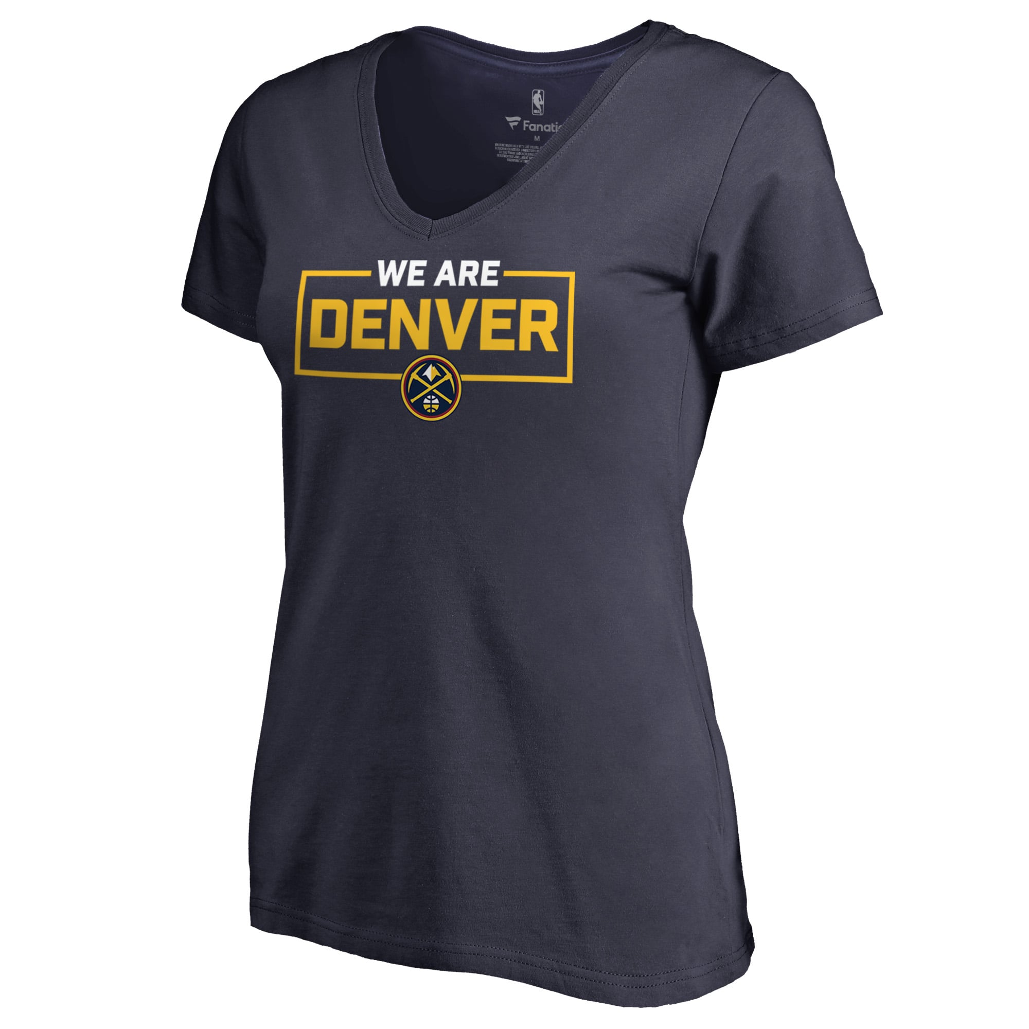 Women's Navy Denver Nuggets We Are Iconic Collection V-Neck T-Shirt