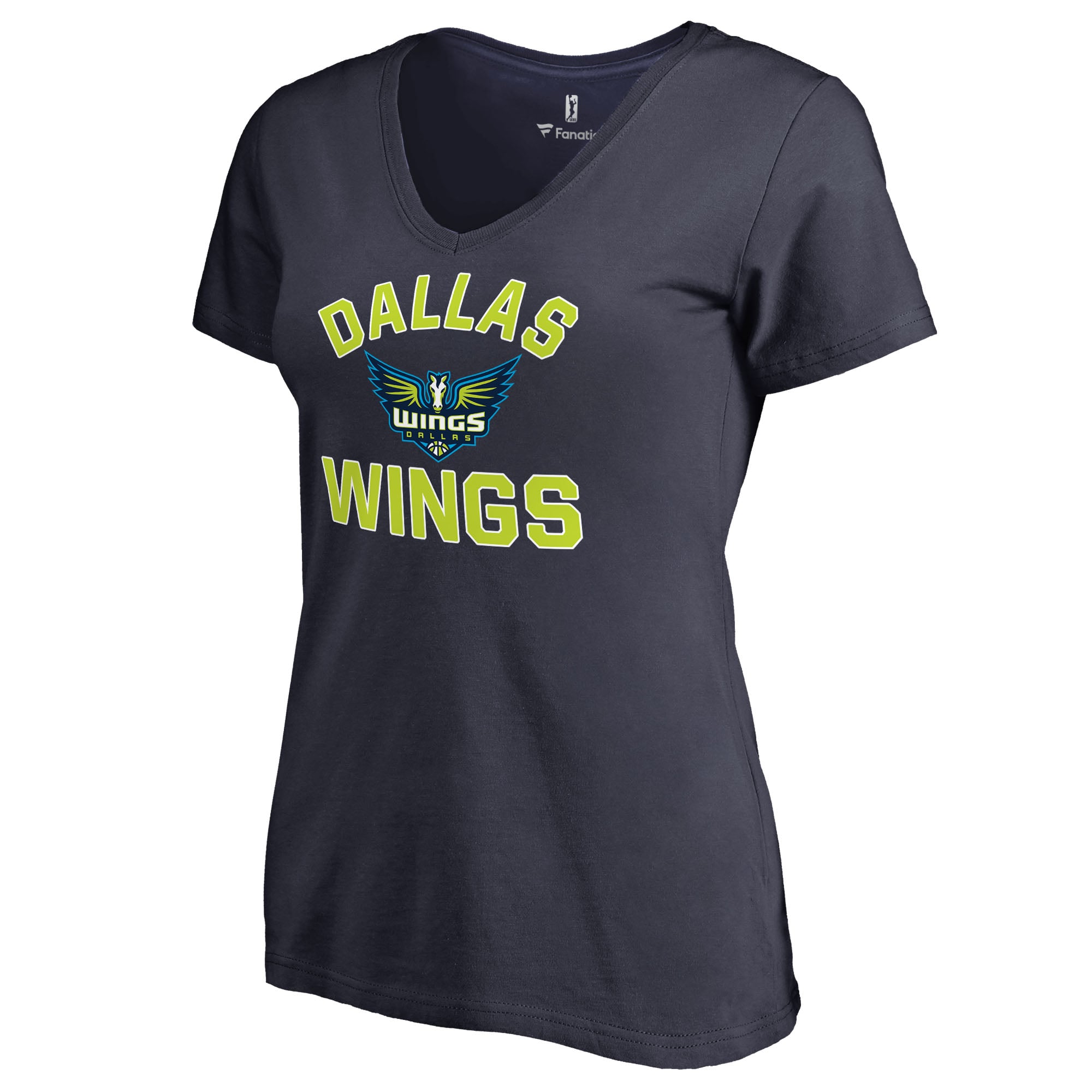 Women's Navy Dallas Wings Overtime V-Neck T-Shirt