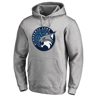 Men's Heathered Gray Minnesota Lynx Primary Logo Pullover Hoodie