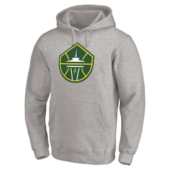 Men's Heathered Gray Seattle Storm Primary Logo Pullover Hoodie