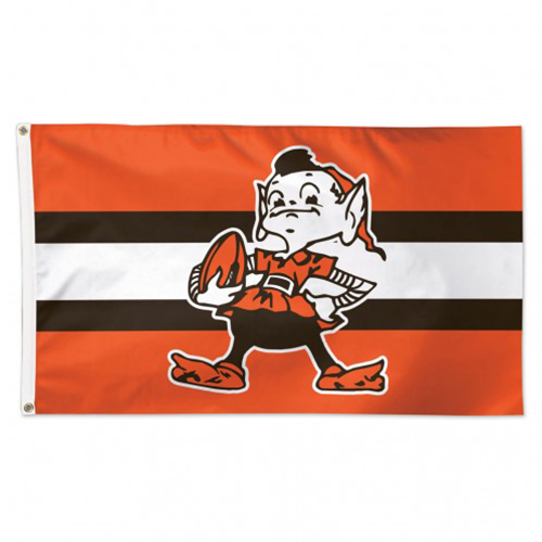 WinCraft Cleveland Browns One-Sided 3' x 5' Striped Deluxe Flag