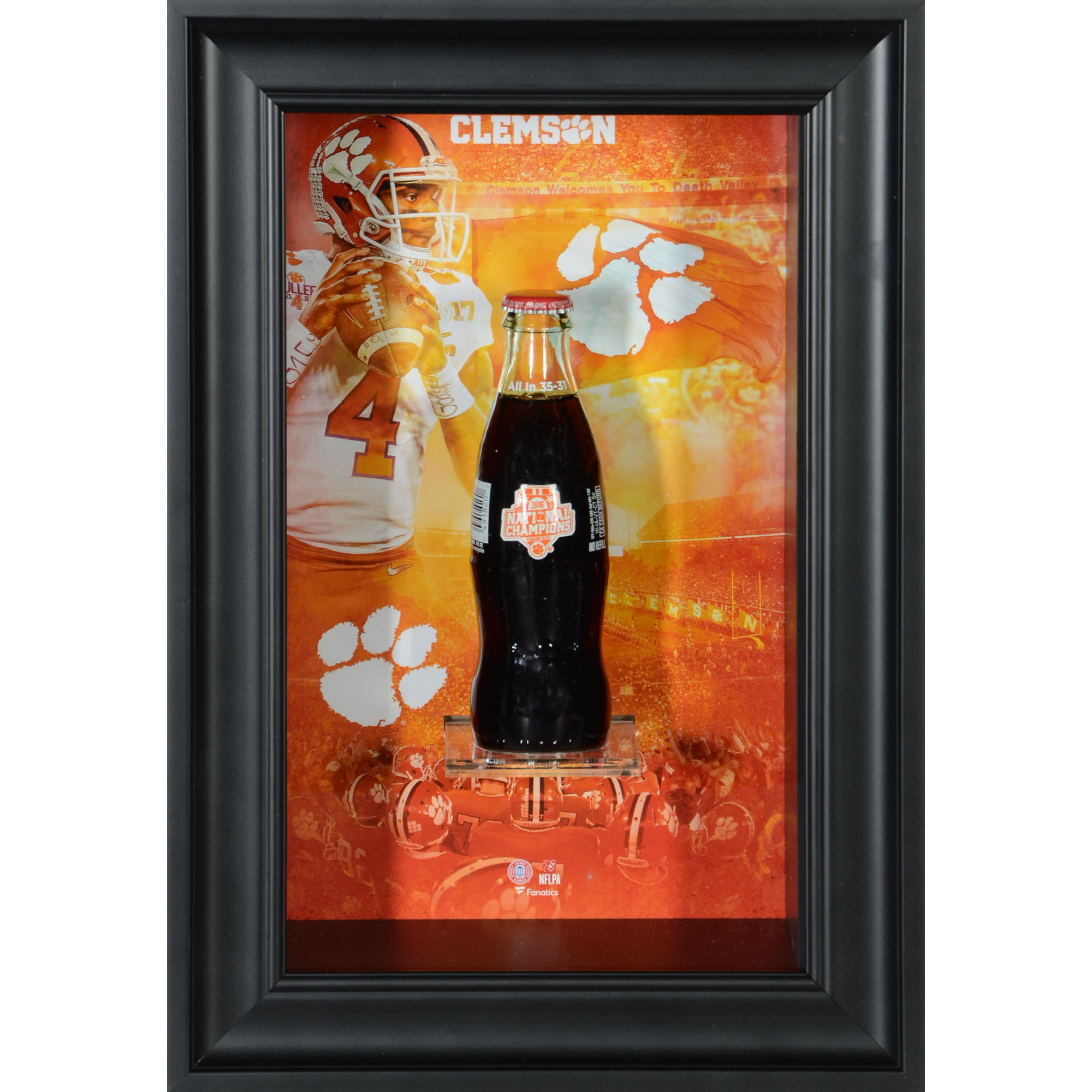 Clemson Tigers Framed 11" x 16" 2016 National Champions Coke Bottle Shadowbox