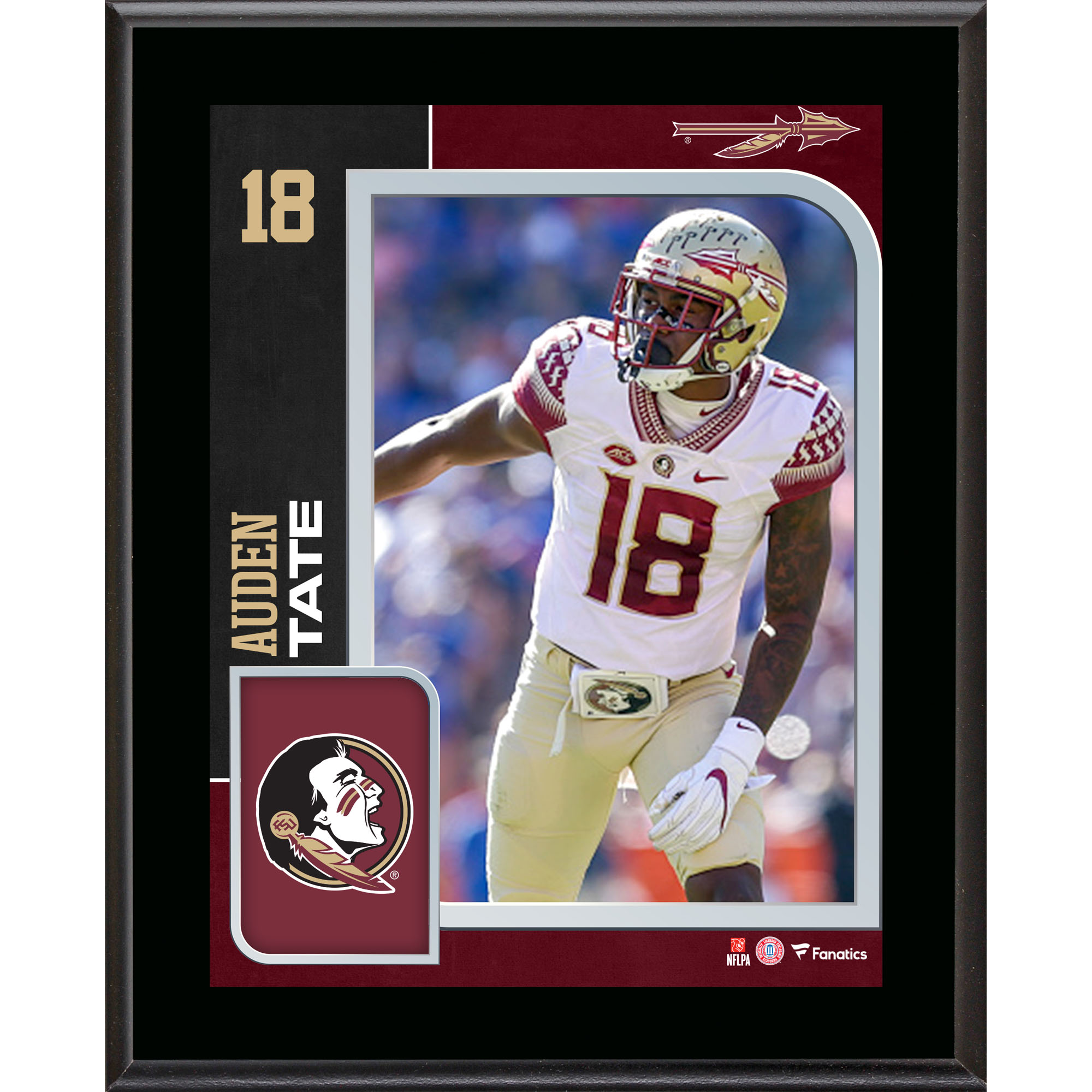 Auden Tate Florida State Seminoles 10.5" x 13" Sublimated Player Plaque