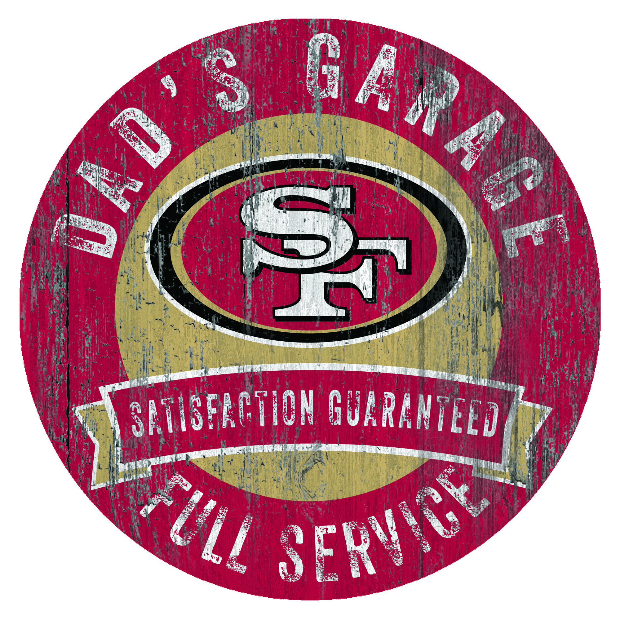 San Francisco 49ers 12" x 12" Dad's Garage Sign