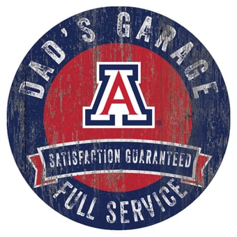 Arizona Wildcats 12" x 12" Dad's Garage Sign