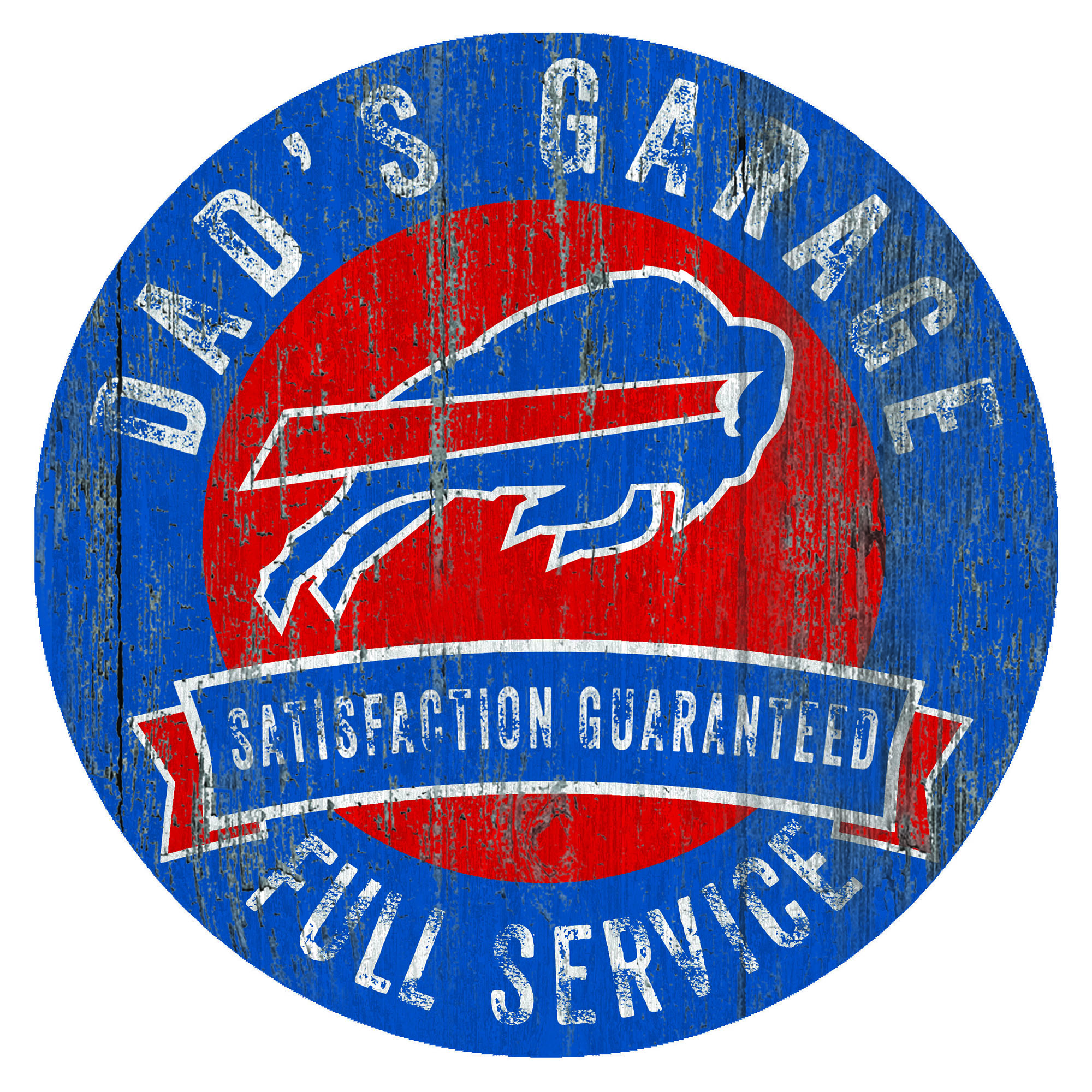 Buffalo Bills 12" x 12" Dad's Garage Sign