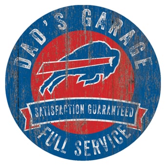 Buffalo Bills 12" x 12" Dad's Garage Sign