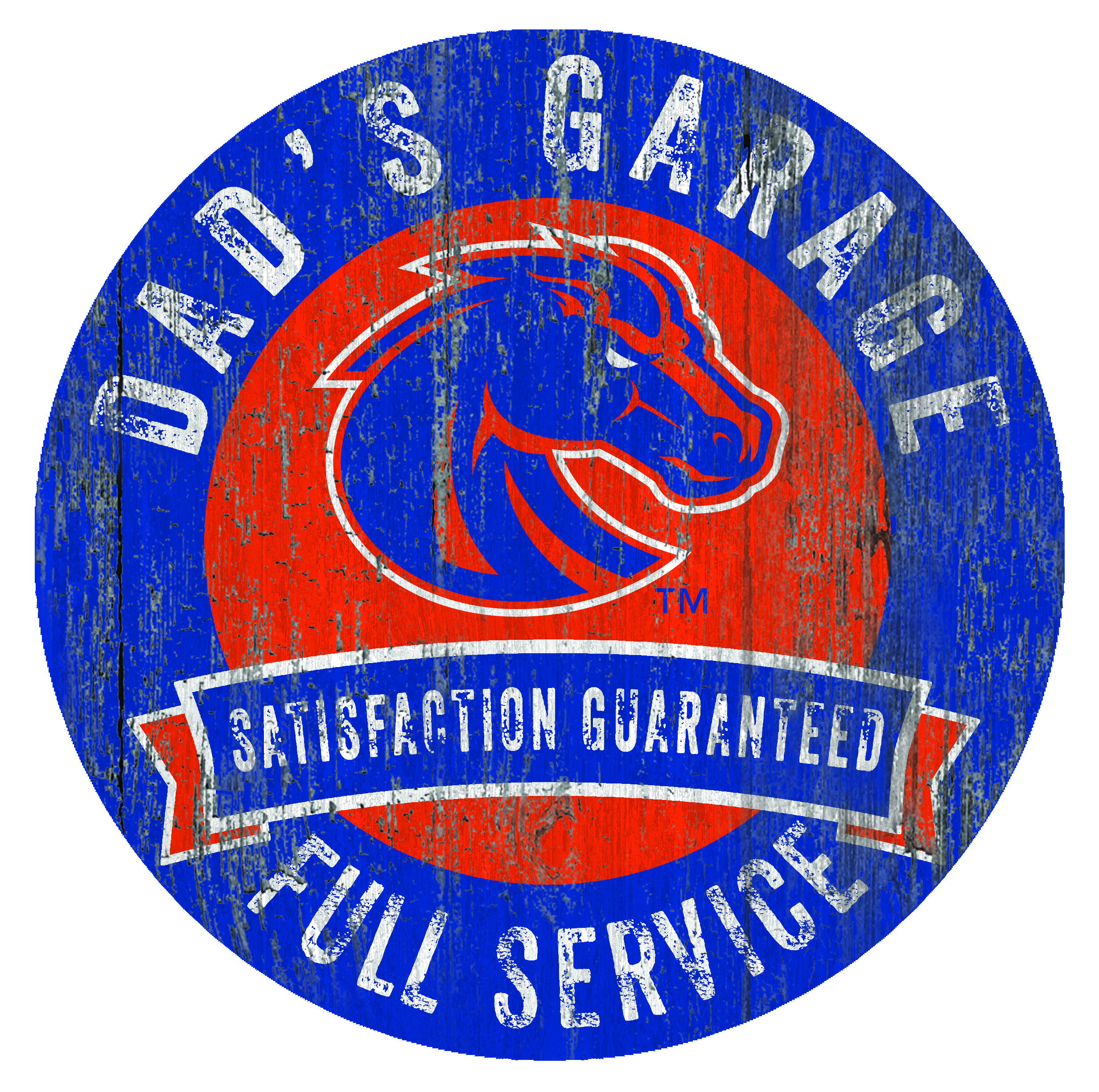 Boise State Broncos 12" x 12" Dad's Garage Sign