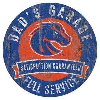 Boise State Broncos 12" x 12" Dad's Garage Sign