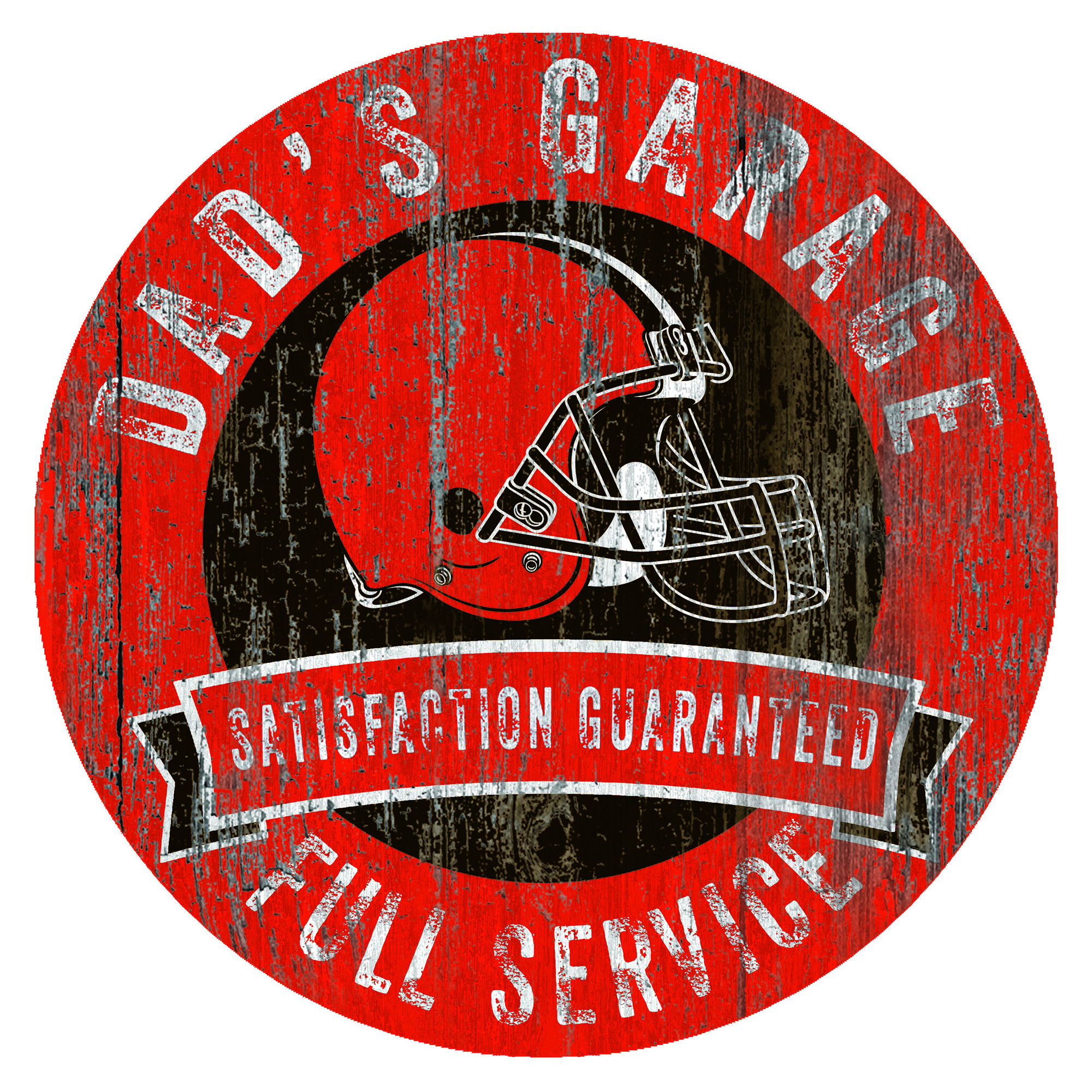 Cleveland Browns 12" x 12" Dad's Garage Sign