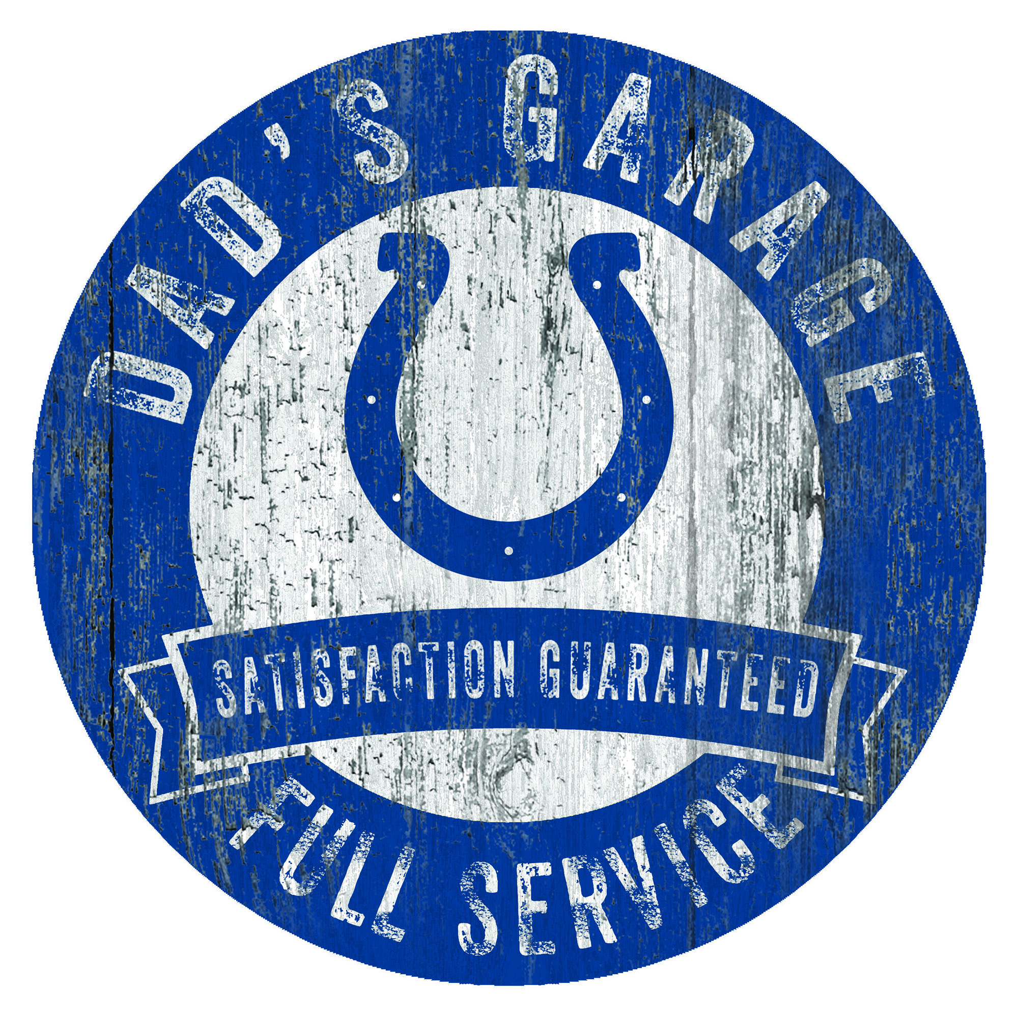 Indianapolis Colts 12" x 12" Dad's Garage Sign