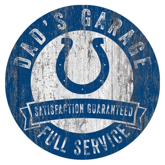 Indianapolis Colts 12" x 12" Dad's Garage Sign