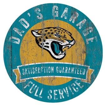Jacksonville Jaguars 12" x 12" Dad's Garage Sign
