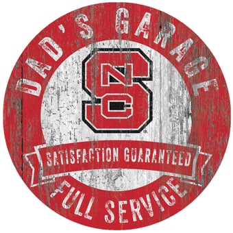 NC State Wolfpack 12" x 12" Dad's Garage Sign
