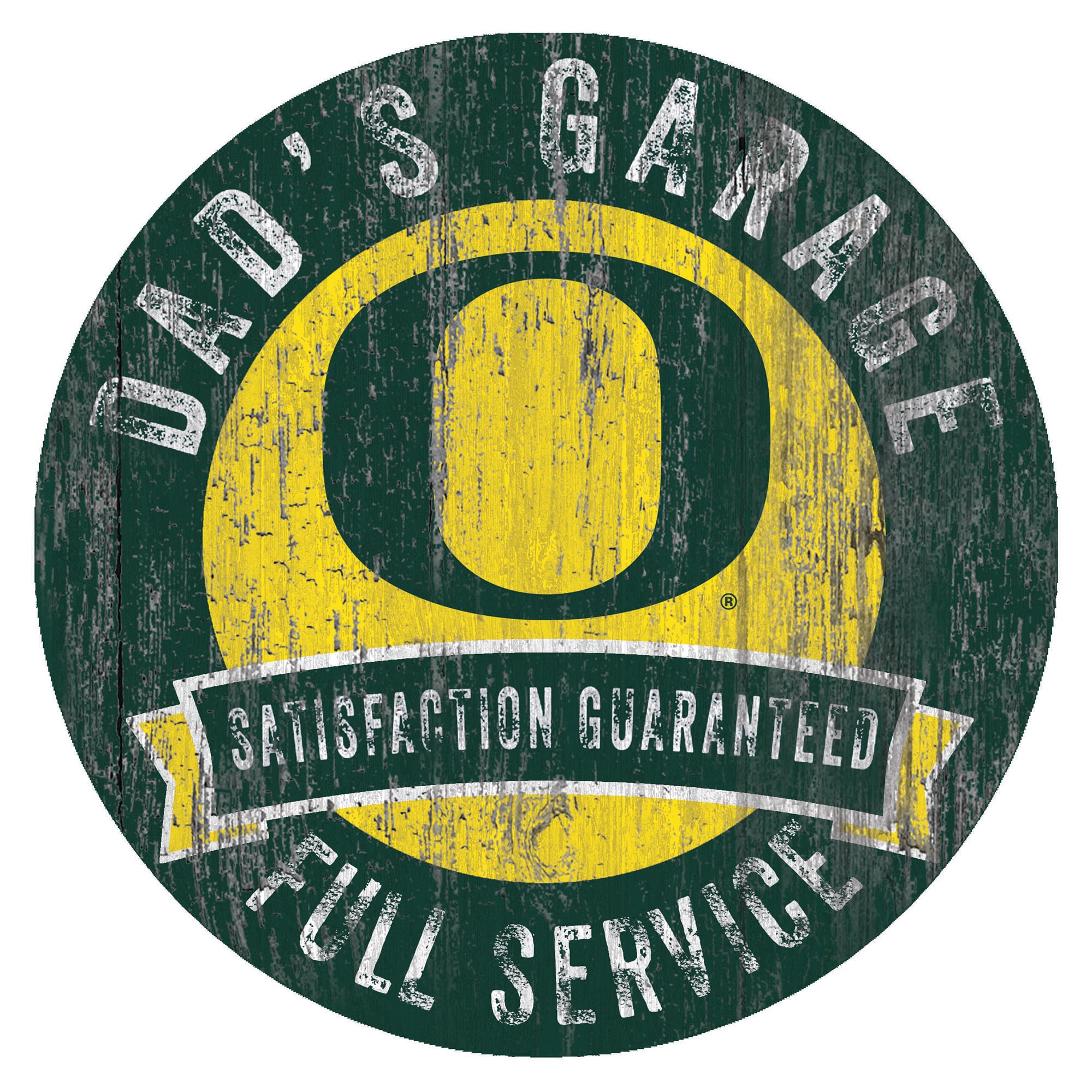 Oregon Ducks 12" x 12" Dad's Garage Sign