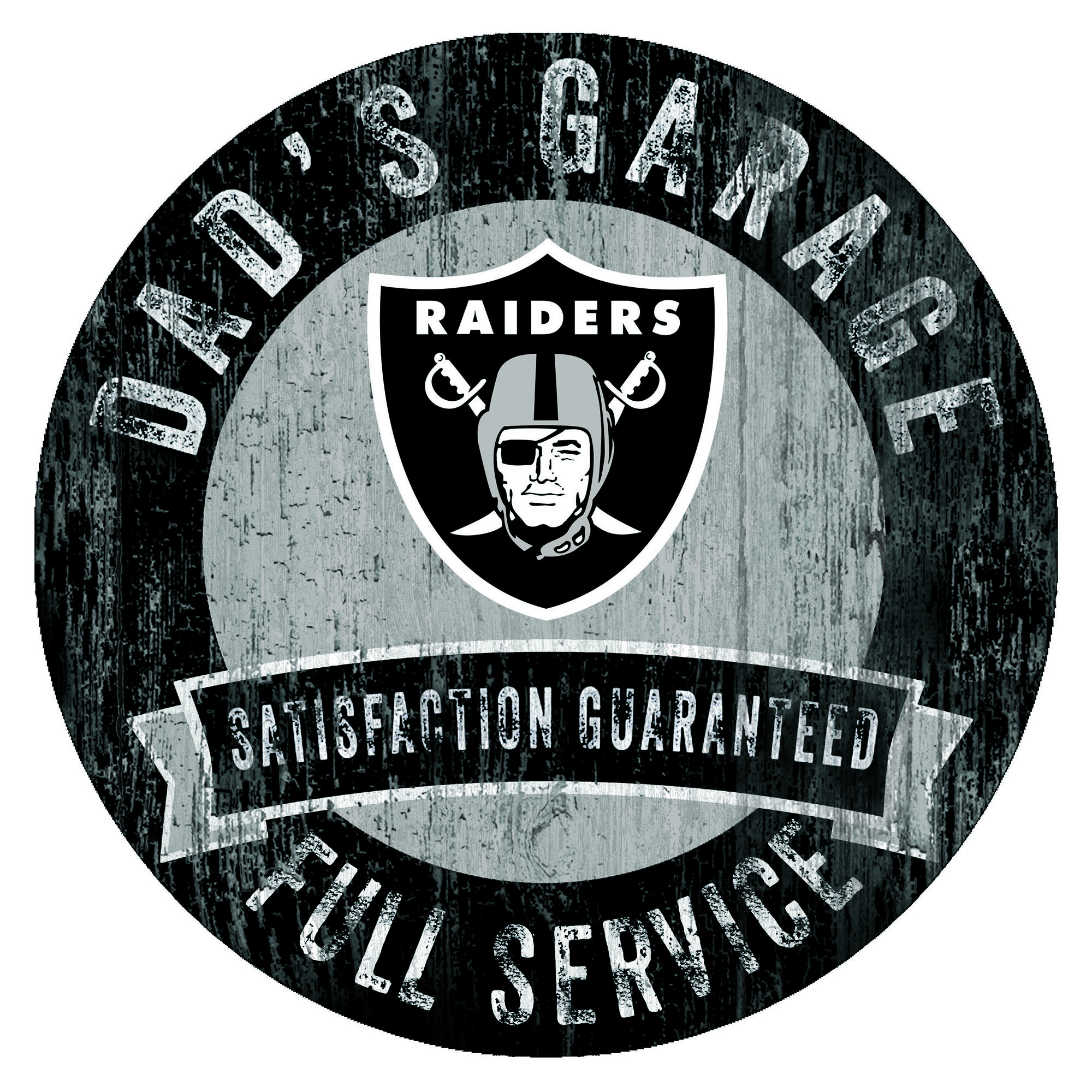 Las Vegas Raiders 12" x 12" Dad's Garage Sign