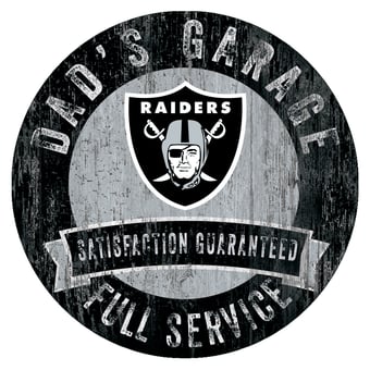 Las Vegas Raiders 12" x 12" Dad's Garage Sign
