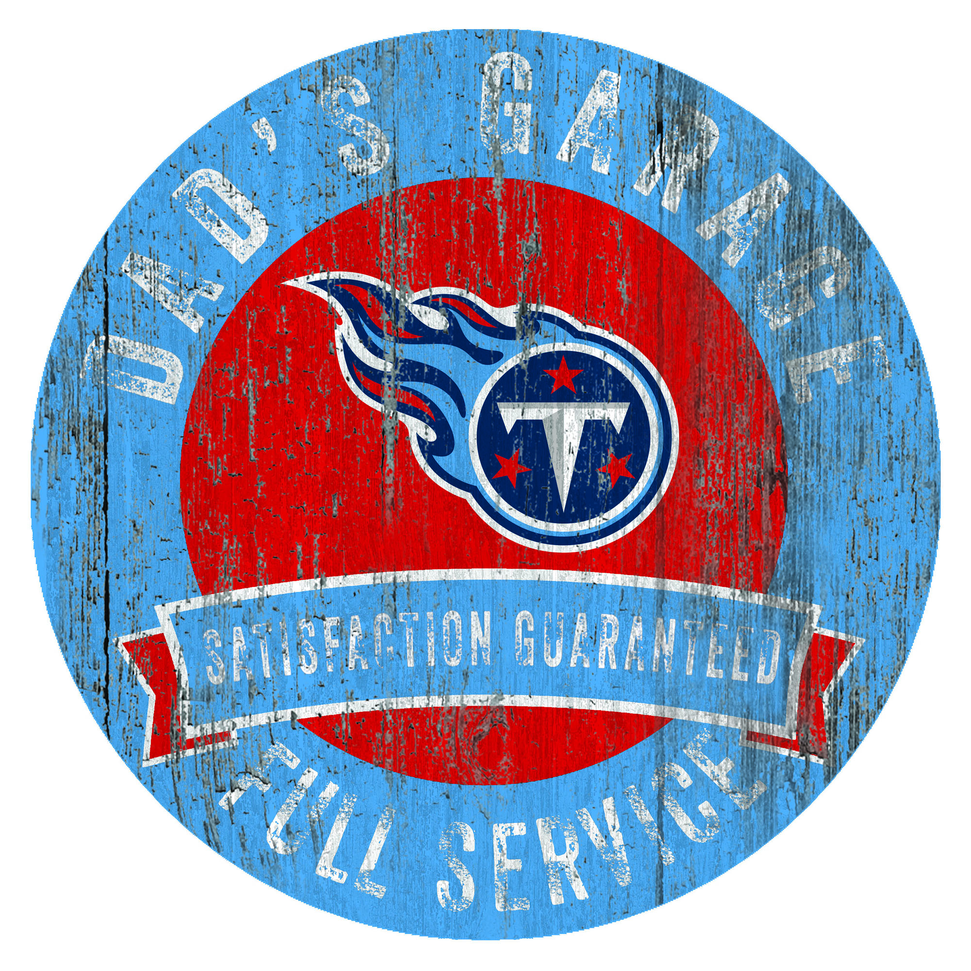 Tennessee Titans 12" x 12" Dad's Garage Sign