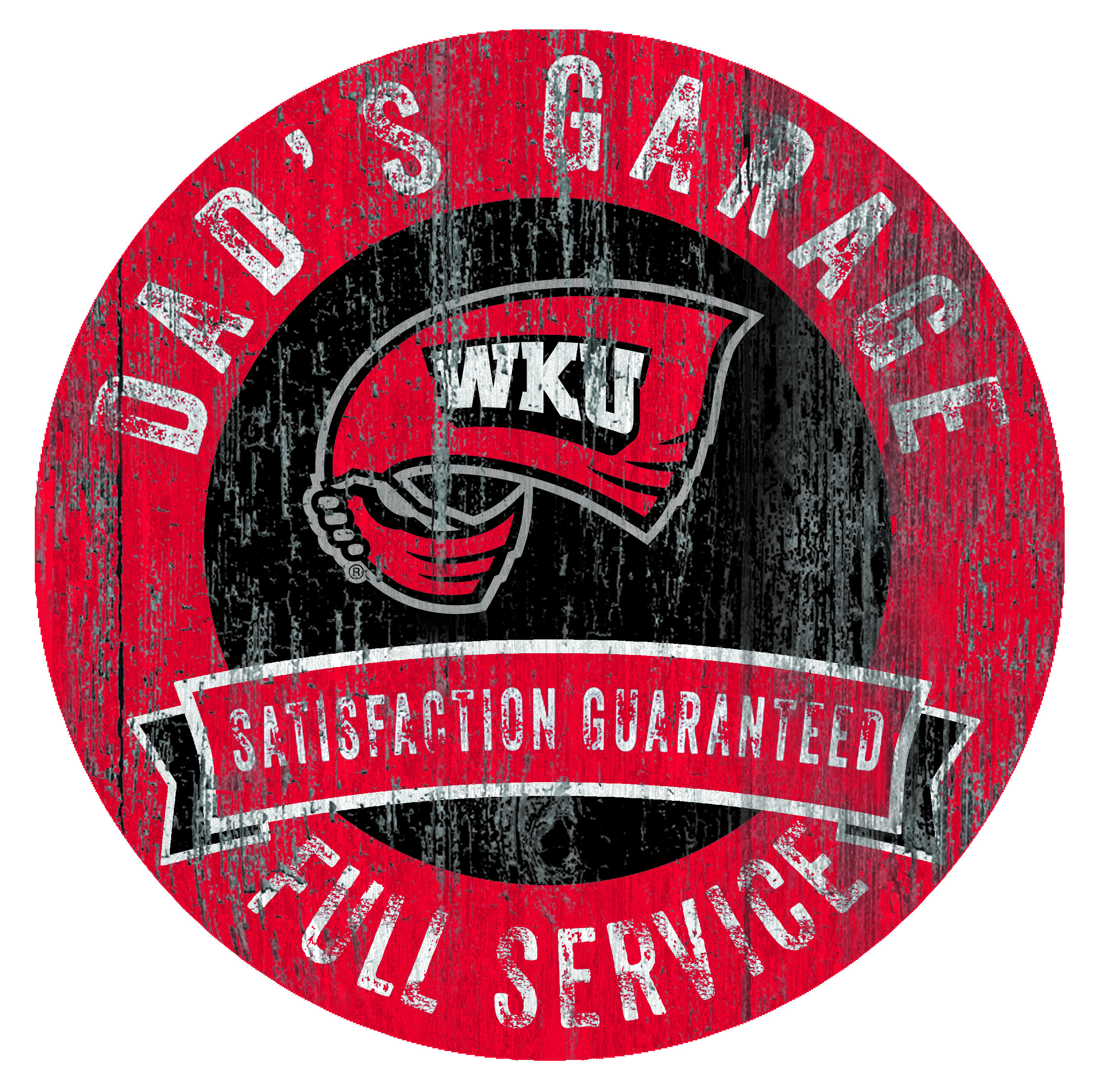 Western Kentucky Hilltoppers 12" x 12" Dad's Garage Sign