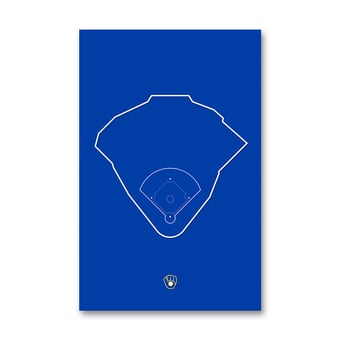Milwaukee Brewers American Family Field 11'' x 17'' Ballpark Minimalist Art Print