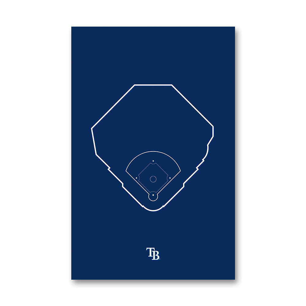 Tampa Bay Rays Tropicana Field 11" x 17" Ballpark Outline Art Poster