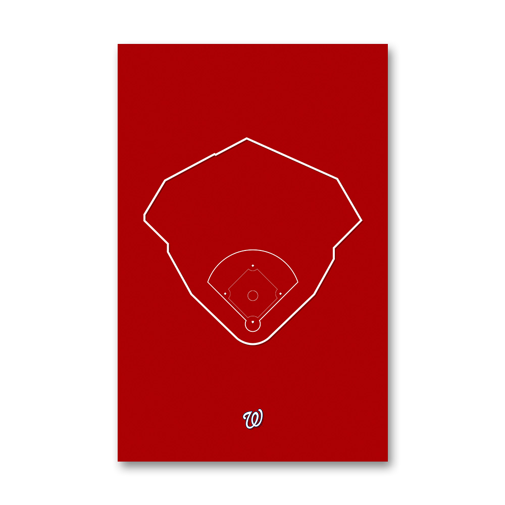 Washington Nationals Nationals Park 11" x 17" Minimalist Art Poster